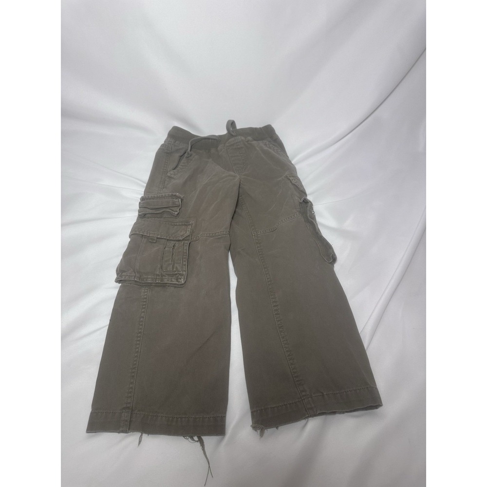 Crazy 8 Boys Cargo Pants Size 6 Brown Wide Leg Utility Skater Y2K